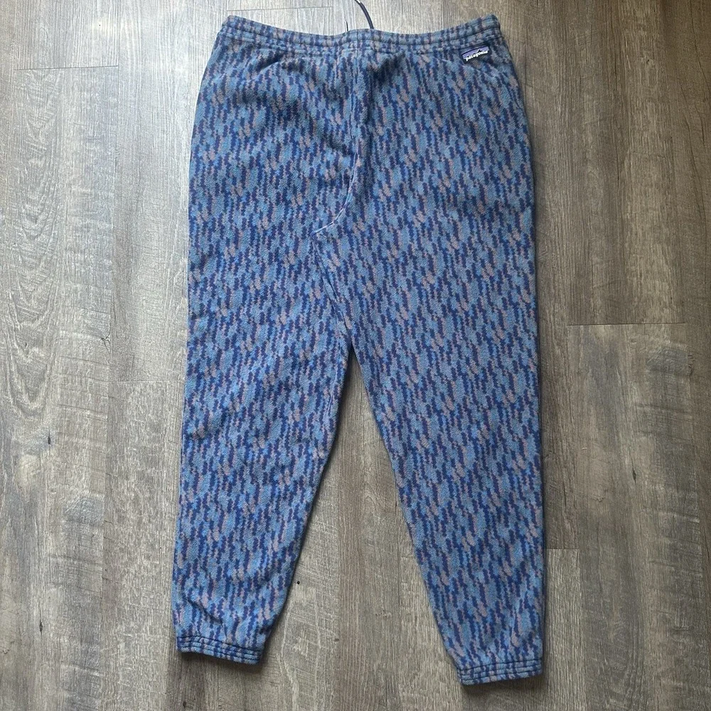 Patagonia Fleece Pants Sweats‎ Bottoms Men's XL Pattern Aztec Trippy Vintage